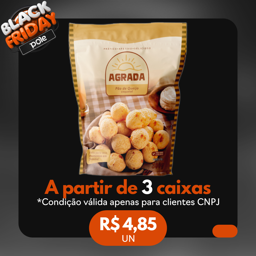 Pão de Queijo Coquetel Cong 300g - Agrada